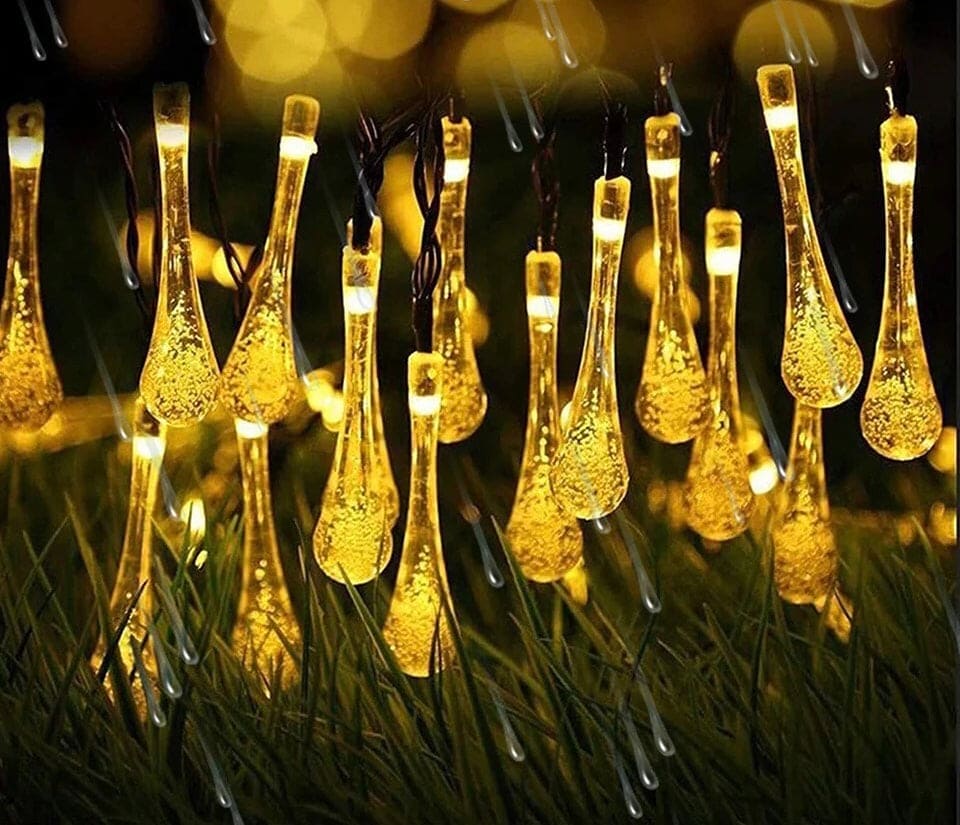 20 Bulbs Water Drop Fairy LED Lights, Lighting Battery Operated Waterproof Lamp, LED Holiday Lamp 20 Bulbs Water Drop Fairy LED Lights, Lighting Battery Operated Waterproof Lamp, LED Holiday Lamp
